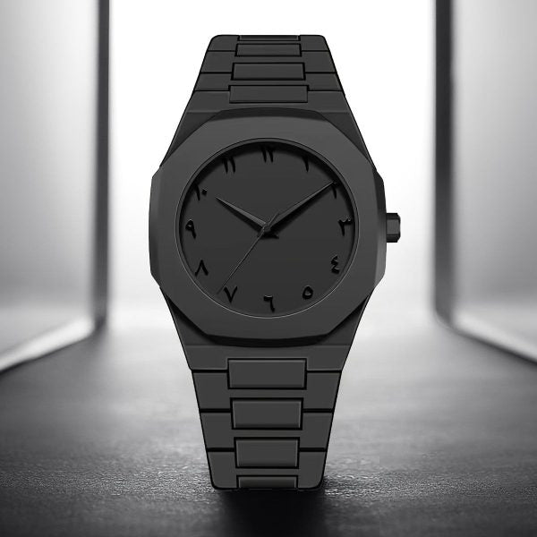 Full Black Aura Quartz Watch – Lightweight Design, , Premium Quality & Finish – Best Quality Analog Watch For Boys – Watch For Men | Full Black Color Watch – With Box