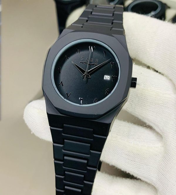 Full Black Aura Quartz Watch – Lightweight Design, , Premium Quality & Finish – Best Quality Analog Watch For Boys – Watch For Men | Full Black Color Watch – With Box