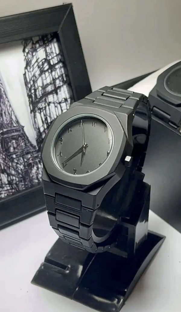 Full Black Aura Quartz Watch – Lightweight Design, , Premium Quality & Finish – Best Quality Analog Watch For Boys – Watch For Men | Full Black Color Watch – With Box